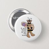 Hummel-Bienen-guter Freund Button (Vorne & Hinten)