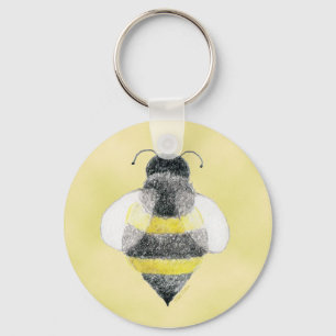 Hummel-Bienen-Illustrations-Schlüsselanhänger Schlüsselanhänger