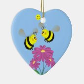 Hummel-Bienen in der Liebe - Verzierung Keramik Ornament (Rechts)