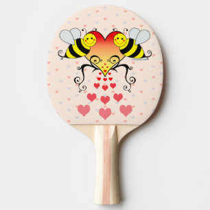 Hummel-Bienen mit Herz-Entwurf Tischtennis Schläger