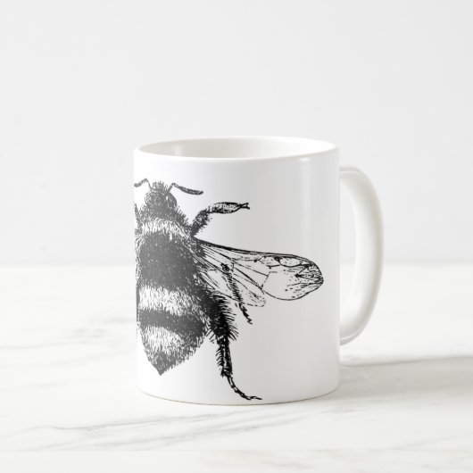 Hummel-Bienen-Tasse Kaffeetasse (VorderseiteRechts)