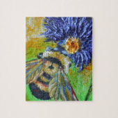 Hummel-Bienen-u. blaue Aster-Puzzle Puzzle (Vertikal)