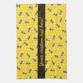 Hummel-Bienen-und Bienenwaben-Muster Geschirrtuch (Vertikal)