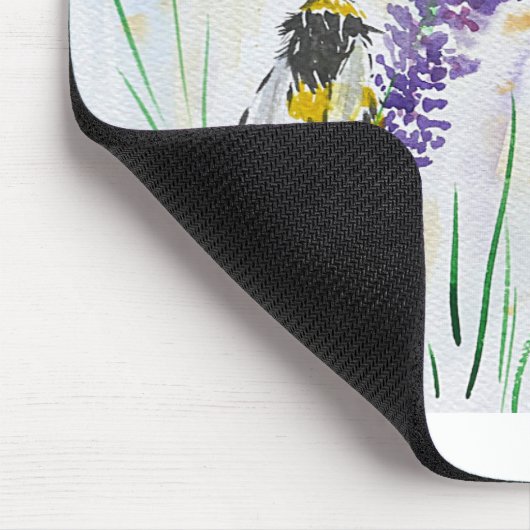 Hummel-Bienen und Lavendel Mousepad (Ecke)