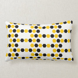 Hummel Black Yellow Geometric Hexagramm Hex Muster Lendenkissen