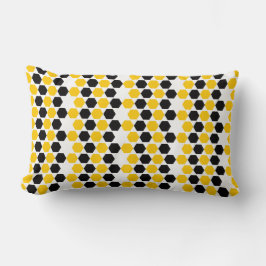 Hummel Black Yellow Geometric Hexagramm Hex Muster Lendenkissen