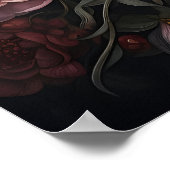 Hummel-Blumenprint, Dunkle Akademie Poster (Ecke)