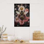 Hummel-Blumenprint, Dunkle Akademie Poster (Küche)