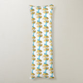 Hummel-Cartoontext der Bienenbienen froher Seitenschläferkissen (Rückseite (Vertikal))