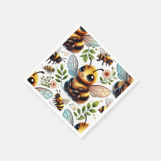 Hummel der Freude Serviette (Ecke)