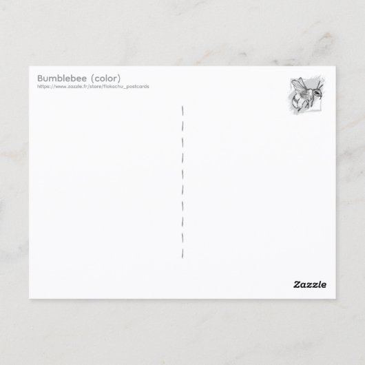 Hummel (Farbe) Postkarte (Rückseite)