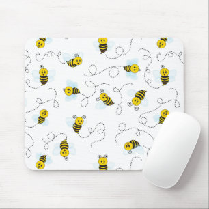 Hummel fliegt Gelb Schwarze Hummel Mousepad