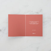 Hummel Florals Coral Baby Dusche Danke Karte (Innenseite)