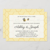 Hummel-Geschlecht decken Party Einladung auf (Vorne/Hinten)