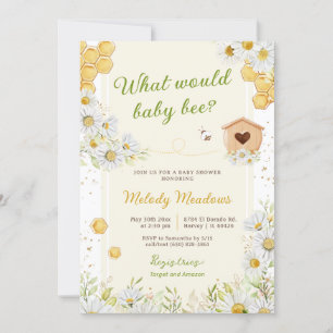 Hummel-Geschlechtsenthüllung Biene Baby Shower Spr Einladung