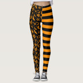 Hummel gestreift Halloween Spooky Witch Planchet Leggings (Vorderseite)