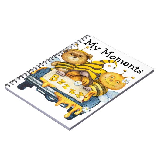 Hummel, Gnome, Bärenspirale Notebook Fotobuch Notizblock (Linke Seite)