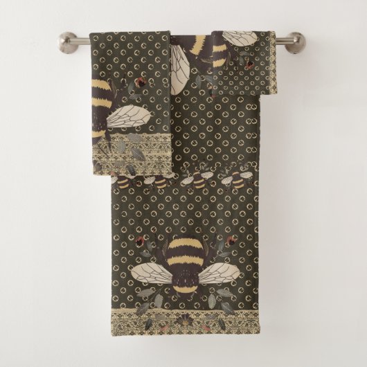 Hummel griechisches Spitzen Brown Gelb Badhandtuch Set (Insitu)