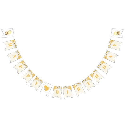 Hummel Happy Birthday Bee Kids Honey Honeybee Wimpelkette (Alle)