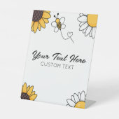Hummel Honey Bee Custom Text Table Party Sign Sockelschild (Vorderseite)