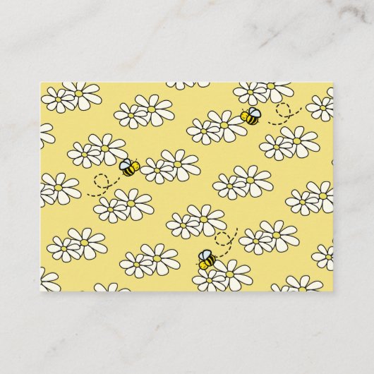 Hummel / Honey Bee Daisy Bitte buchen Begleitkarte (Rückseite)
