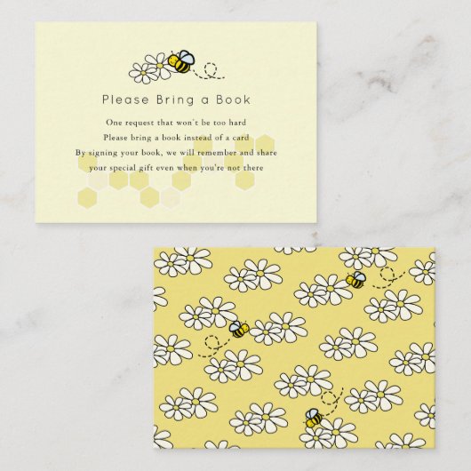 Hummel / Honey Bee Daisy Bitte buchen Begleitkarte (Vorne/Hinten)