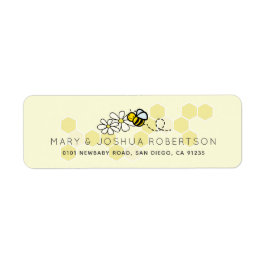 Hummel / Honey Bee & Daisy Yellow Address Label