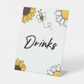 Hummel Honey Bee Drink Drink Table Party Zeichen Sockelschild (Vorderseite)