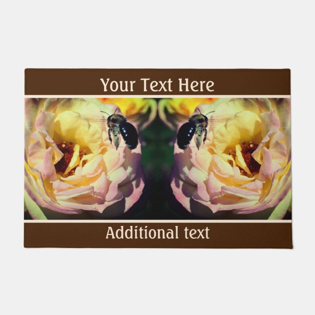 Hummel in Flug Natur Personalisiert Fußmatte (Vorderseite)