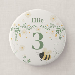 Hummel-Kindergeburtstags-Alter-Andenken-Abzeichen Button