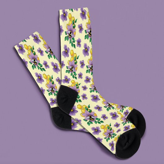 Hummel Lavendelblüten Gelb Socken