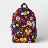 Hummel-Liebe Gedruckter Rucksack (Vorderseite)