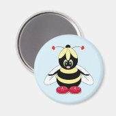 Hummel mit Blume Hat Magnet (Vorderseite/Rückseite)