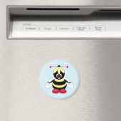 Hummel mit Blume Hat Magnet (In Situ (Geschirrspüler))