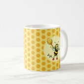 Hummel mit Herz & Monogramm Kaffeetasse (VorderseiteRechts)