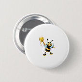 Hummel mit Honig Button (Vorne & Hinten)