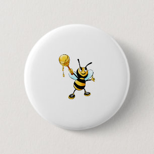 Hummel mit Honig Button