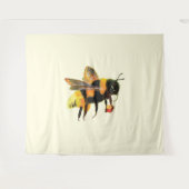 Hummel mit Pollen Wandteppich (Vorderseite (Horizontal))
