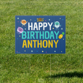 Hummel Nummern Weltraum Geburtstag Gartenschild