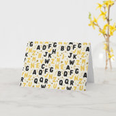 Hummel & Onyx-Kunstleralphabet Karte (Gelbe Blume)