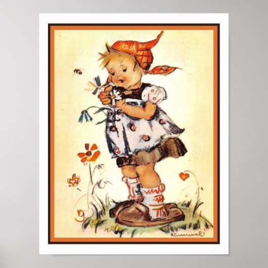 Hummel Print aus den 40er Jahren - Er Liebe mich Poster (Vorne)
