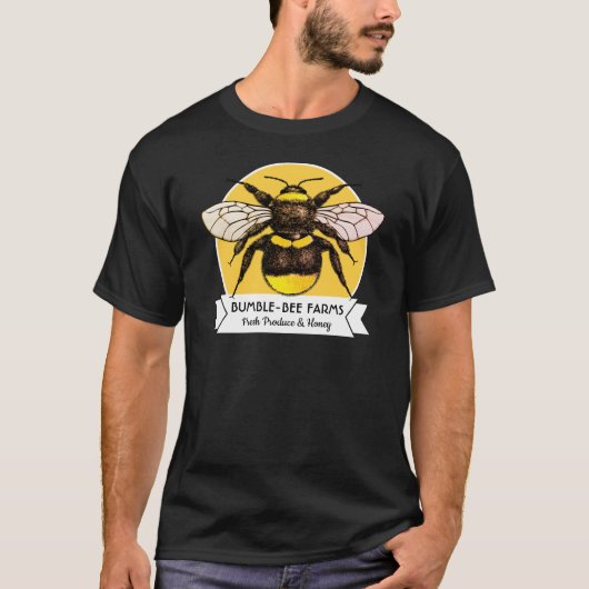 Hummel-Retro Art-Abzeichen mit kundenspezifischem T-Shirt (Vorderseite)