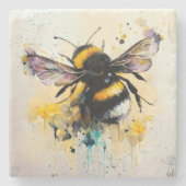 Hummel-Stone-Untersetzer Steinuntersetzer (Vorderseite)