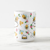 Hummel und Honigmuster Kaffeetasse (Mittel)