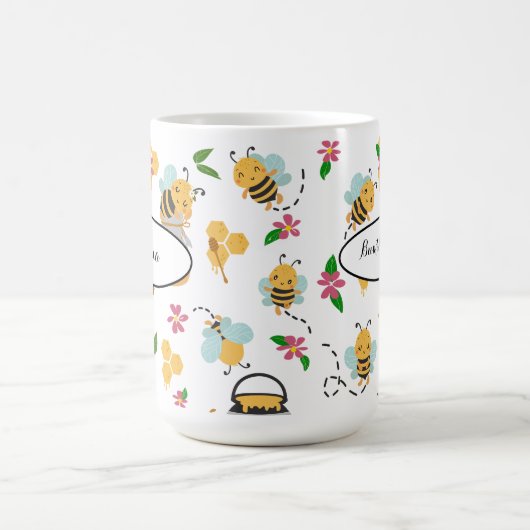 Hummel und Honigmuster Kaffeetasse (Mittel)