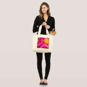 Hummel und Peony Large Tote Bag Jumbo Stoffbeutel (Vorderseite (Model))