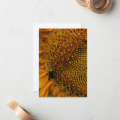 Hummel und Sonnenblumen Mitteilungskarte (Vorderseite/Rückseite Beispiel)