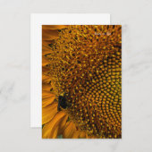 Hummel und Sonnenblumen Mitteilungskarte (Vorne/Hinten)