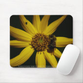 Hummel und Sonnenblumen Mousepad (Mit Mouse)