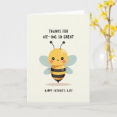Hummel Vatertagskarte Karte (Gelbe Blume)